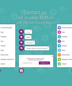 All in One Support Button + Callback Request. WhatsApp, Messenger, Telegram, LiveChat and more…