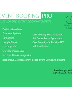 Event Booking Pro  -  WP Plugin [paypal or offline]