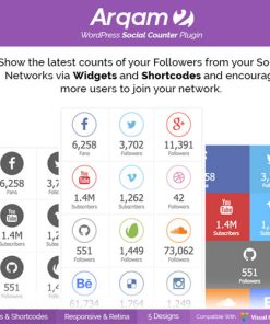 Social Counter Plugin for WordPress  -  Arqam