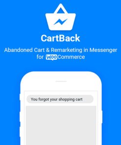 CartBack  -  WooCommerce Abandoned Cart & Remarketing in Facebook Messenger