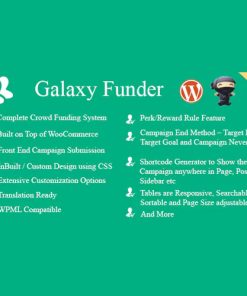Galaxy Funder  -  WooCommerce Crowdfunding System