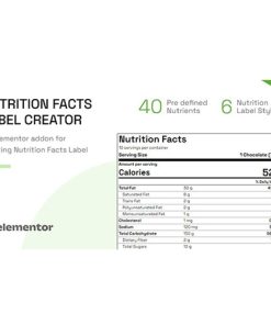 Nutrition  -  Facts Label Creator for Elementor