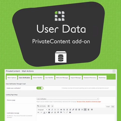 PrivateContent ? User Data Add-on