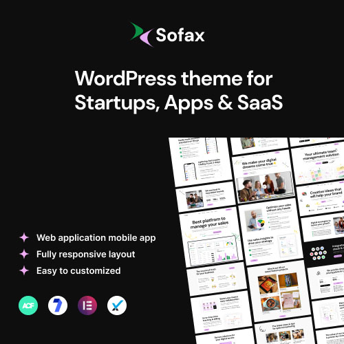 Sofax - Software & Startup WordPress Theme