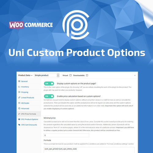 Uni CPO ? WooCommerce Options and Price Calculation Formulas