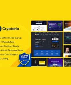 Crypterio  -  NFT and Crypto Landing Page WordPress Theme