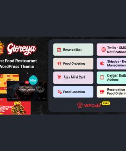 Gloreya  -  Food Ordering & Delivery Restaurant WordPress Theme