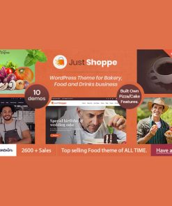 Justshoppe  -  Elementor Cake, Bakery & Food WordPress