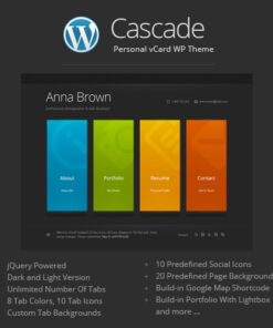 Cascade – Personal vCard WordPress Theme